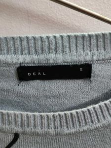 Light Blue "Woman" Print Sweater
