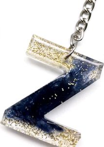 Sparkly Letter Z Keychain