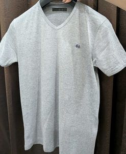 Men's Grey V-Neck T-Shirt
