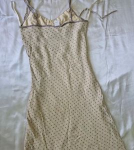 y2k🐚🧚‍♀️🩵Vintage Dotted Slip Dress
