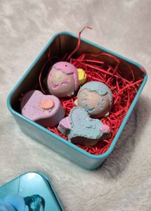 Decorative Blue Gift Box with cute miniature
