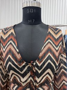 Boho Chevron Print Midi Dress