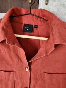 Rust/Brown Shirt Dress - Cotton