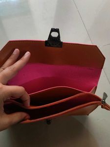 Stylish Tan Clutch Wallet