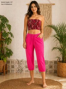 Vibrant Pink Capri Joggers