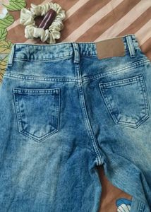 New Stylish Wide Leg Acid Wash Jeans