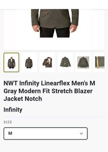 Infinity Men's Gray  Blazer Jacket L size