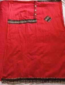 Red Kurta fabric(top only)