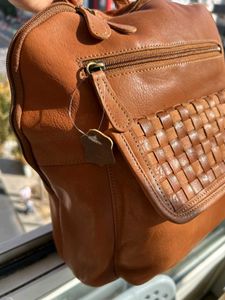 Stylish Brown Leather Backpack