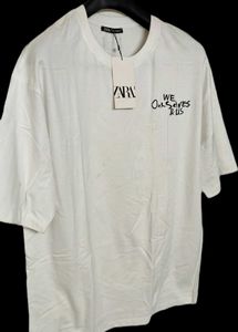 Zara White Graphic T-Shirt