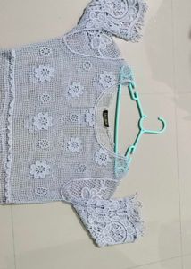 Sheer Lace Crochet Top