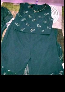 Elegant Green Sharara Set with Dupatta New used on