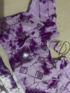 Vibrant Purple Tie-Dye Skirt