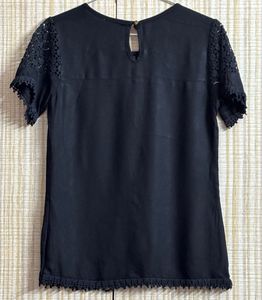 Black Lace Detail Top