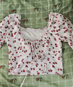 Floral printed crop top