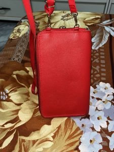 Red Fashion Wallet Crossbody Bag