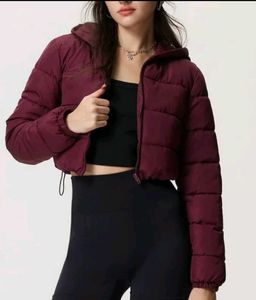 Burgundy Puffer Jacket