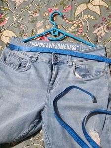 Light Blue Ripped Denim Jeans