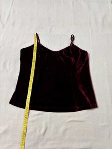 Velvet Wine Camisole Top