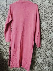 Elegant Pink Woollen kurta