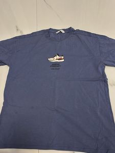 Blue T-Shirt with Sneaker Graphic