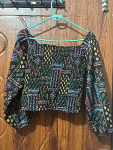 Patterned Crop Top