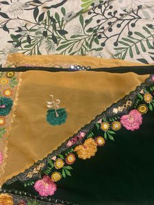 Embroidered Saree with Blouse