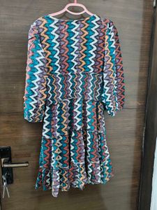 Zudio Multicolor Smocked Mini Dress