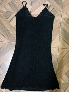 CROCHET DRESS WITH BEAD WORK