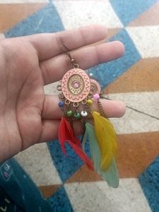 Boho Feather Dangle Earrings