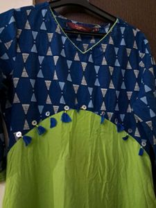Sangria: Green Blue Kurta