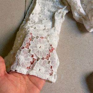 Boho Lace Tie Shrug