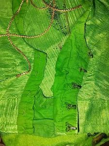 Vibrant Green Saree with blouse
