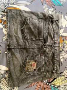 Stylish Washed Black Denim Jeans