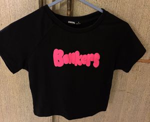 Bonkers black crop top