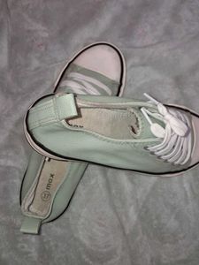 Mint Green Lace-Up Sneakers