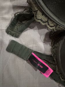 Olive Green Lace Bra