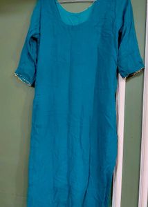 Elegant Teal Kurta with Embellishments