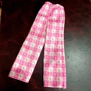Barbie Pink Checkered Pajama Set &amp; Heels