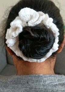 Crochet Flower Hair Tie