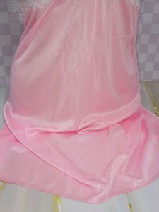 (100)Pink Lace Babydoll Lingerie