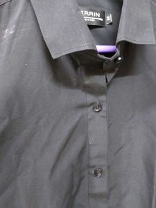 Women's Black Collared Formal Shirt