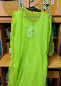 Green Chikankari Kurta