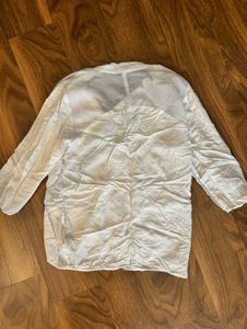 White Button-Up Casual Top