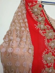 Elegant Red Kurta with Intricate Embellishments