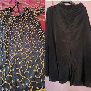 beautiful black kurta plazo with dupatta🖤