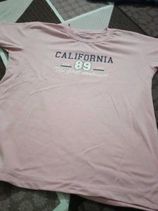 Pink "California 89" Graphic T-Shirt
