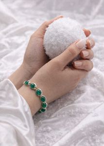vintage Emerald Stone Bracelet