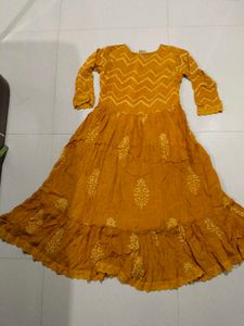Elegant Mustard Yellow Cotton Kurta
