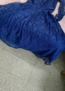 Elegant Blue Lace Kurta Set